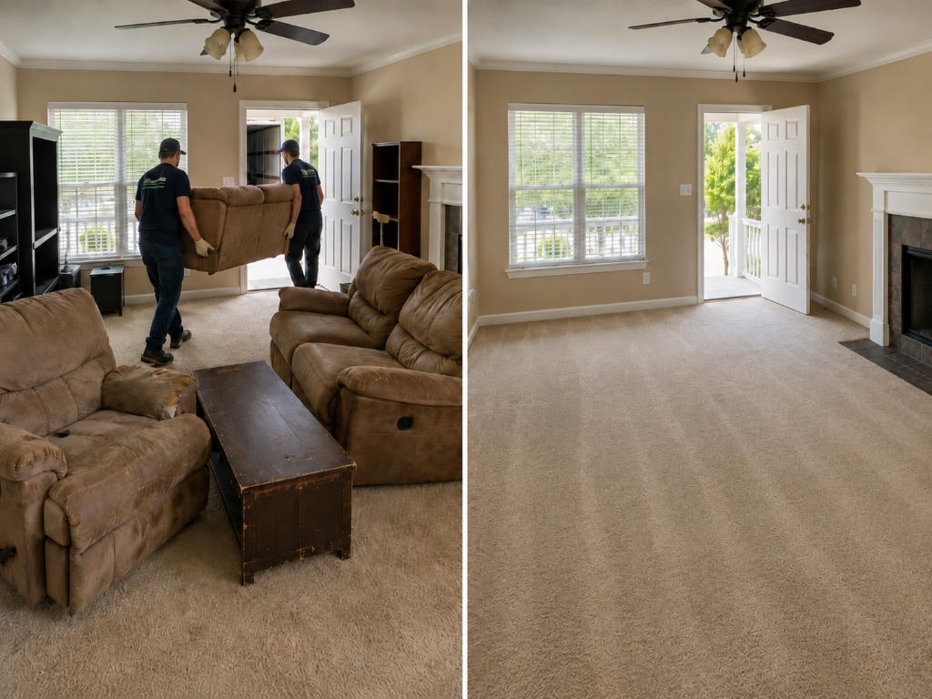 Furniture removal before and after in Apex, NC